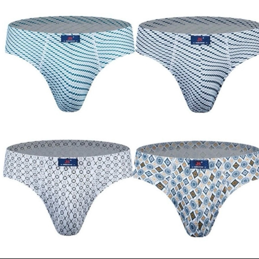 Bundle of 4 Men's 100% Soft Cotton Briefs